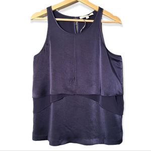 Elizabeth and James Cassis Royal Navy Tiered Tank Blouse